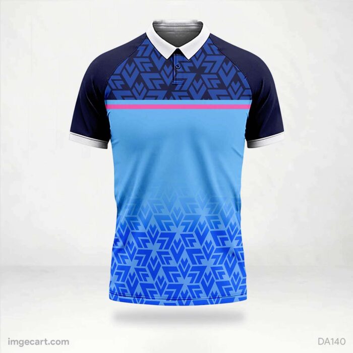 Cricket Jersey Design Blue Gradient