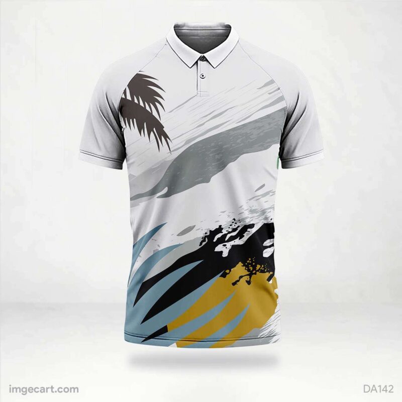 Cricket Jersey Design White with Pattern