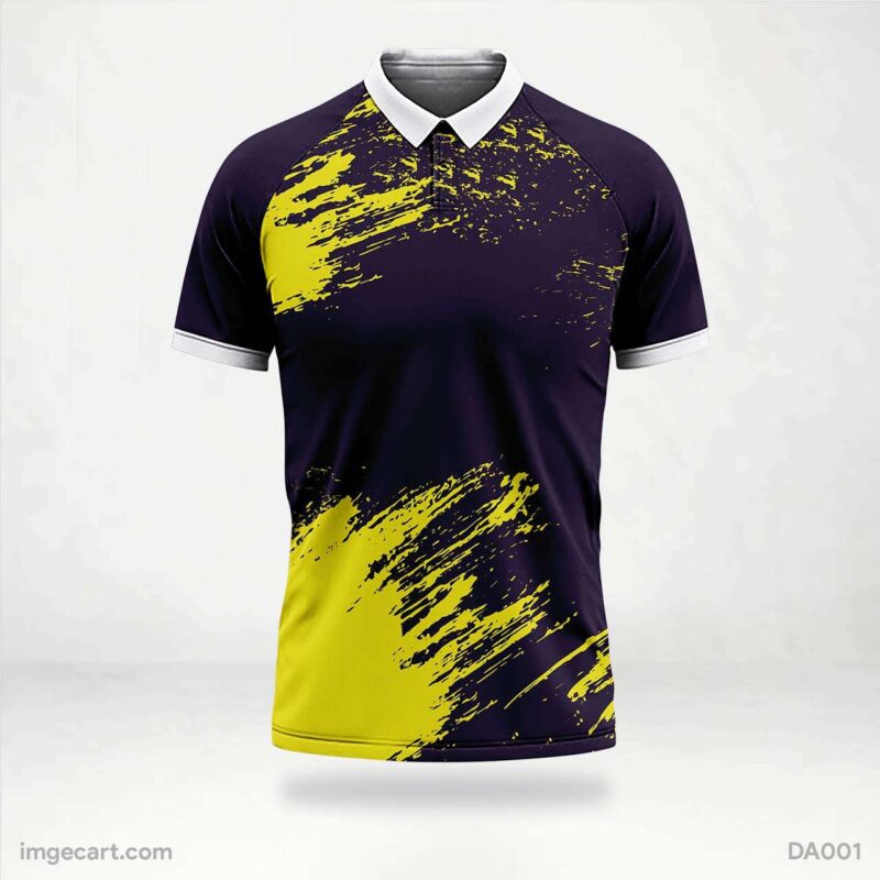 Customized Jersey Design with Yellow Brush effect