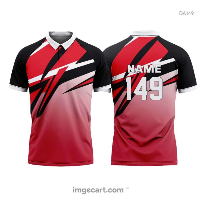 Cricket Jersey Design Black and Red