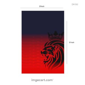 Cricket Jersey Design Black and Red with Lion Face - imgecart