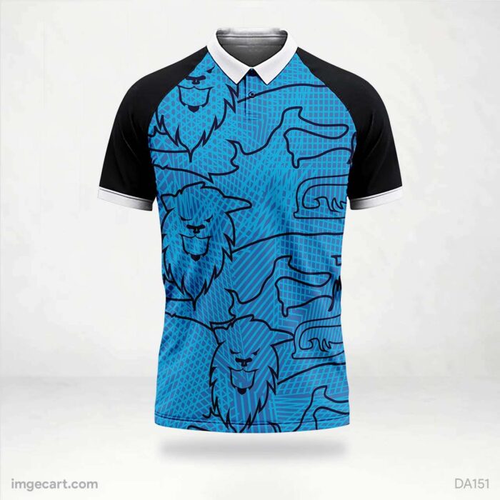 Cricket Jersey Design Blue Pattern