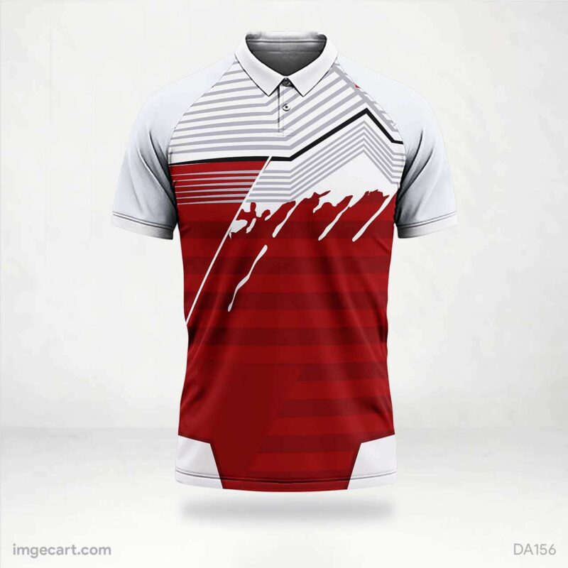 Cricket Jersey Design Red and White