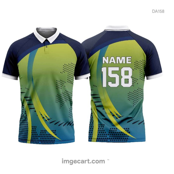 Cricket Jersey Design Blue and Green