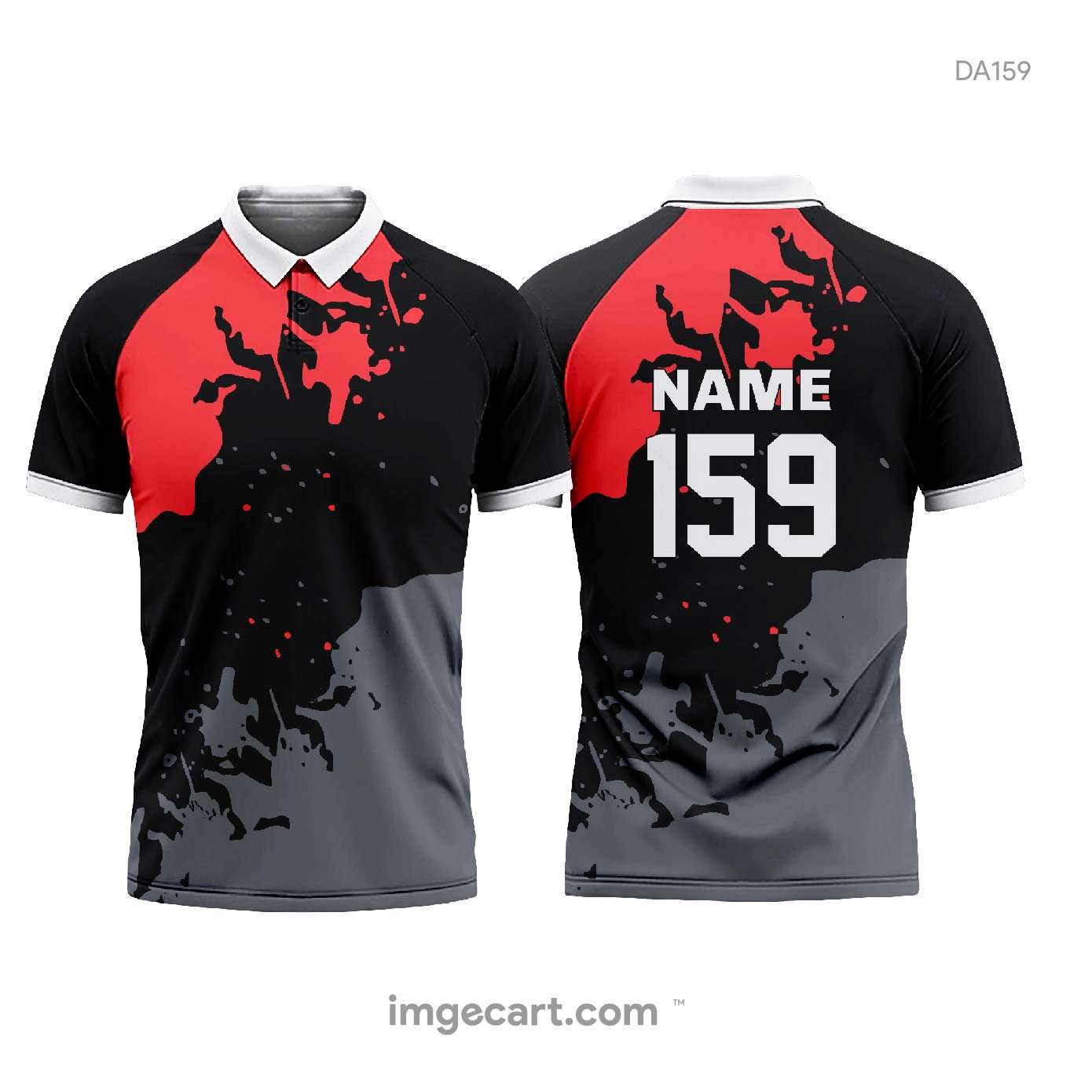 Red Black Cricket Jersey