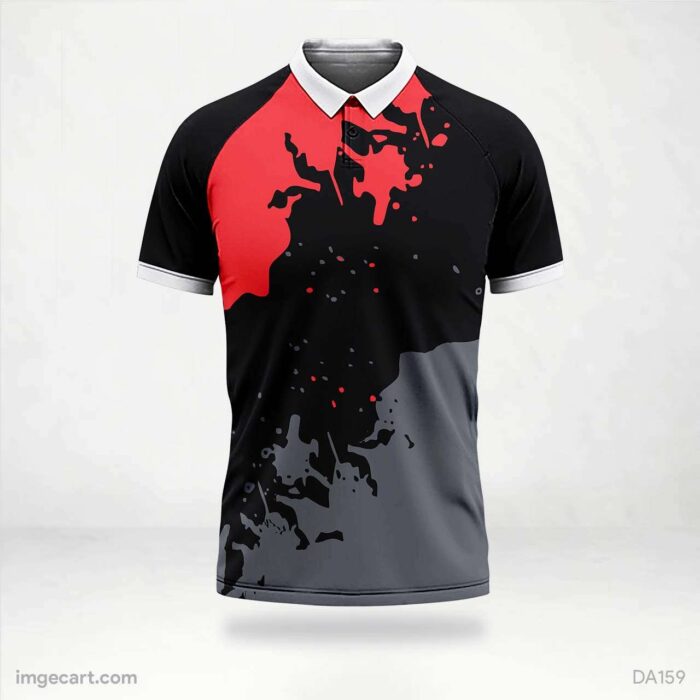 Cricket Jersey Design Black and Red