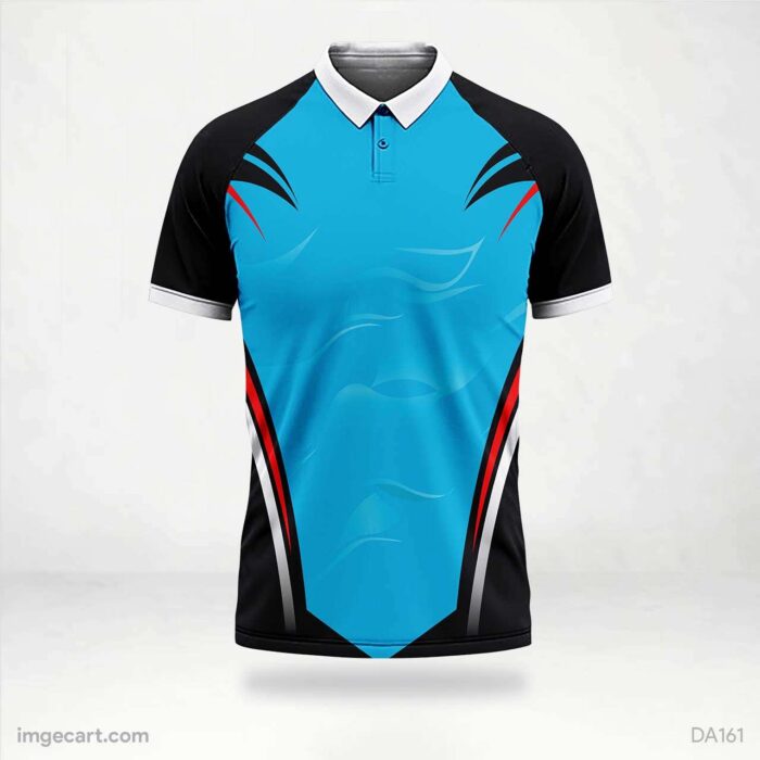 Cricket Jersey Design Black and Blue Effect