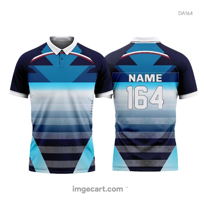 Vector Jersey Design Black and Blue Pattern