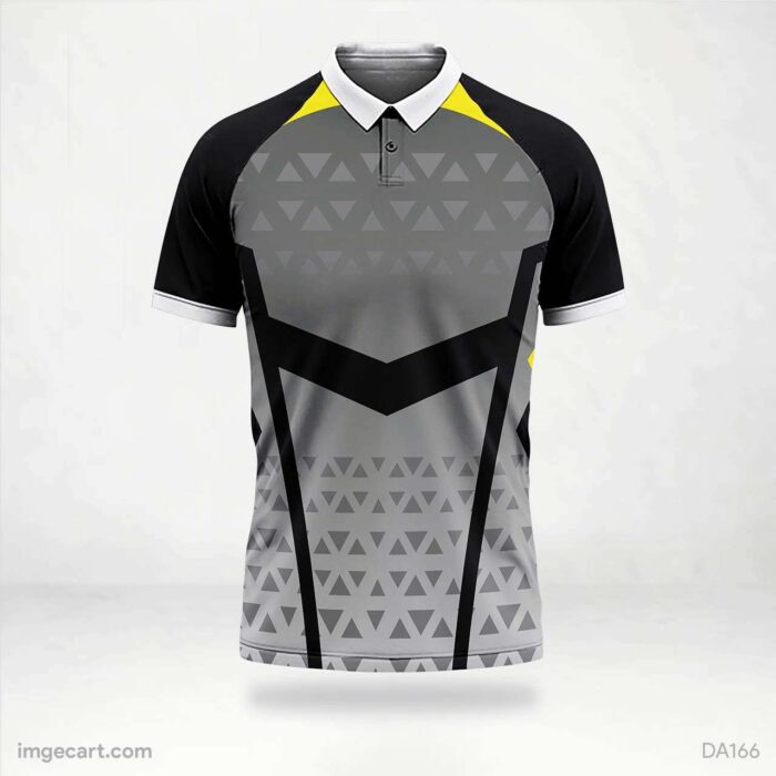 Cricket Jersey Design Black and Grey Effect