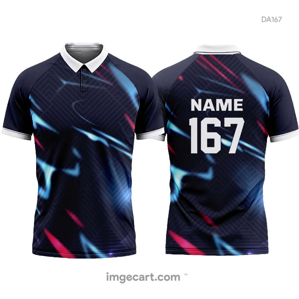 E-Sports Jersey Design Blue with Radium Effect - imgecart