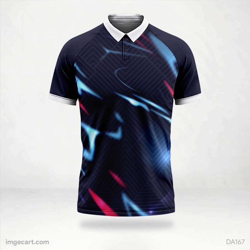 E-Sports Jersey Design Blue with Radium Effect