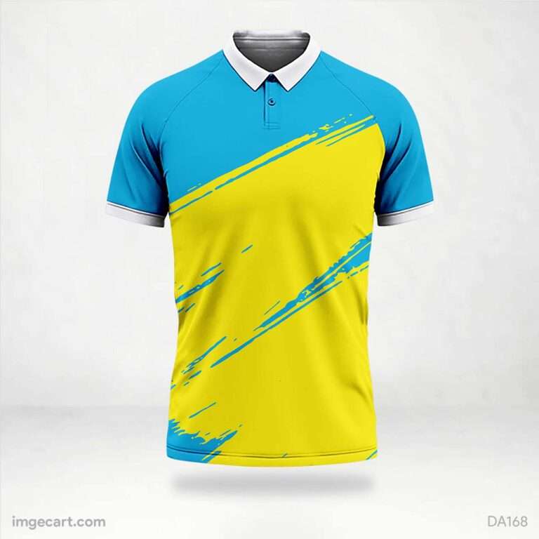 Soccer Jersey Design Blue and Yellow - imgecart
