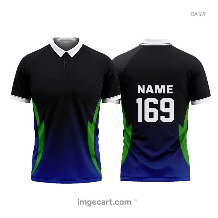 Cricket Jersey Design Blue and Green