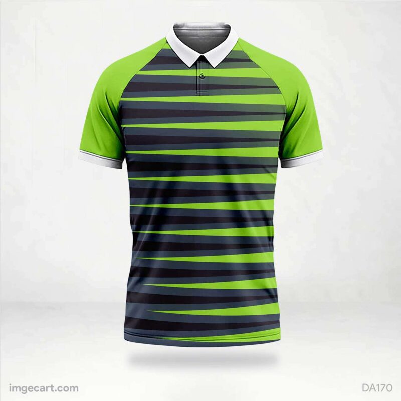 Football Jersey Design Green with Black Lines