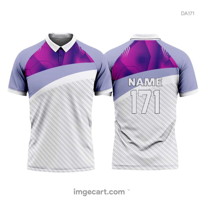 Cricket Jersey Design Purple and White