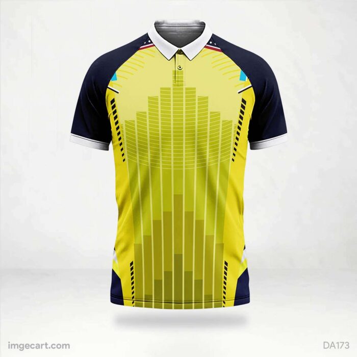 Soccer Jersey Design Black and Yellow Pattern