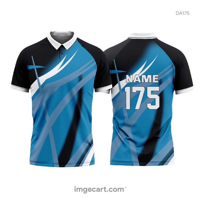 Cricket Jersey Design Black and Blue