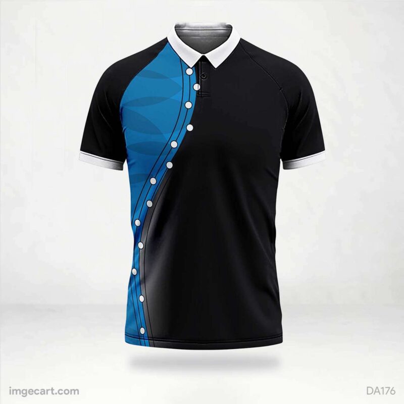 Cricket Jersey Design Black and Blue Effect