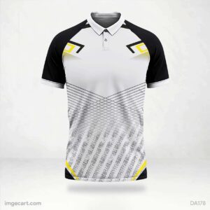 Cricket Jersey Design White with Golden Effect - imgecart