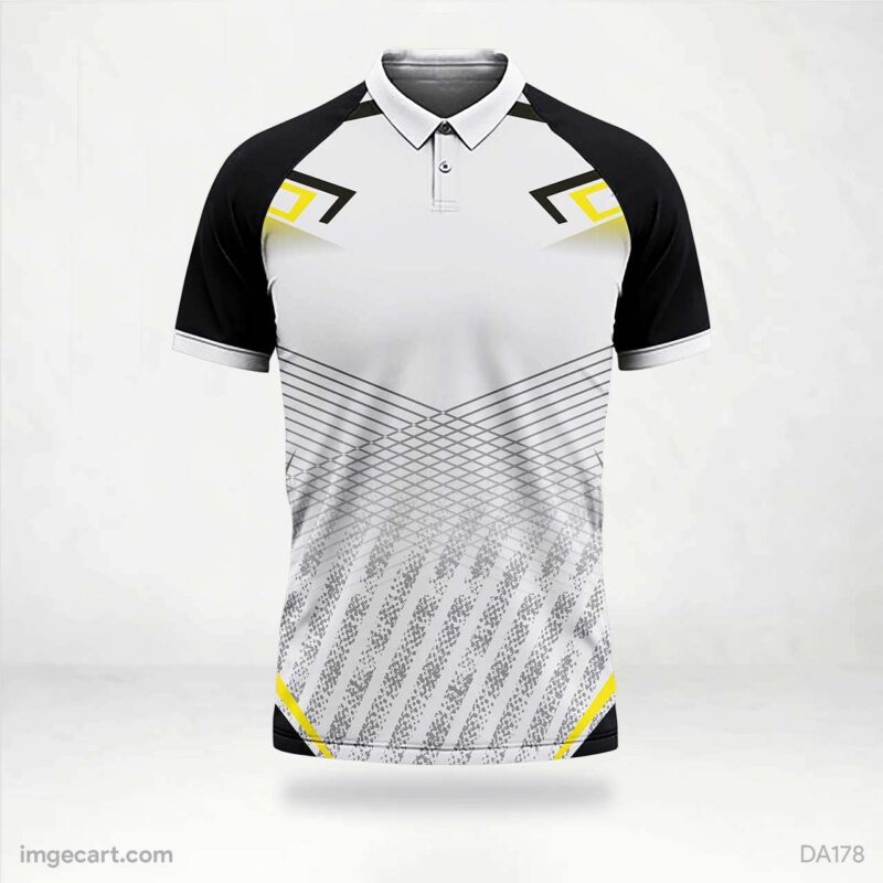 Cricket Jersey Design White with Golden Effect