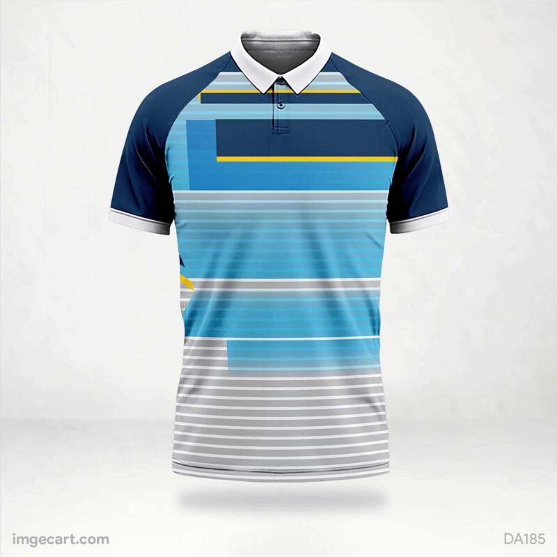 Cricket Jersey Design Blue and Grey