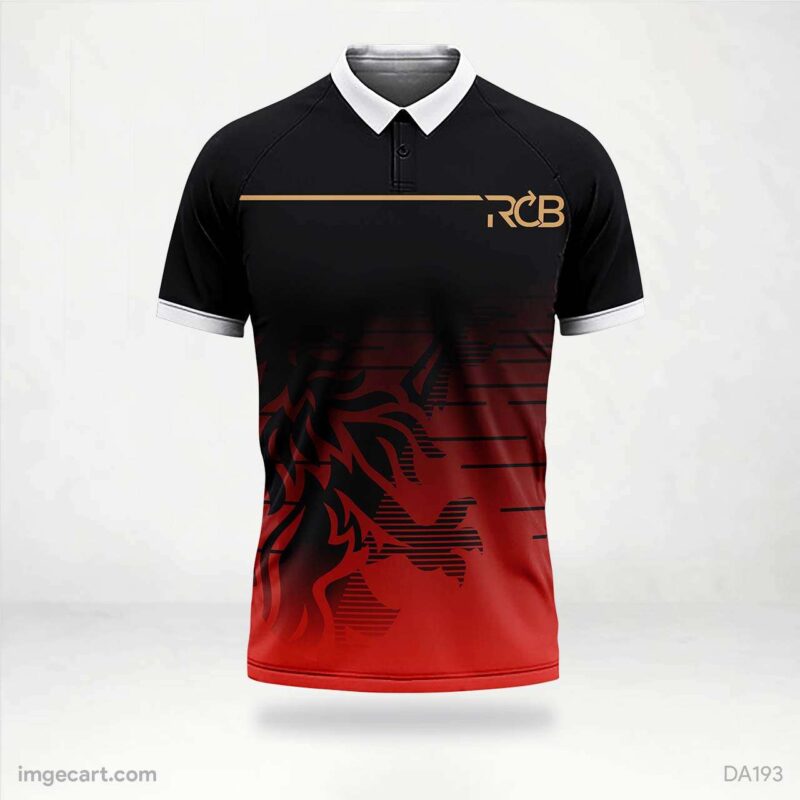 Cricket Jersey Design Black and Red