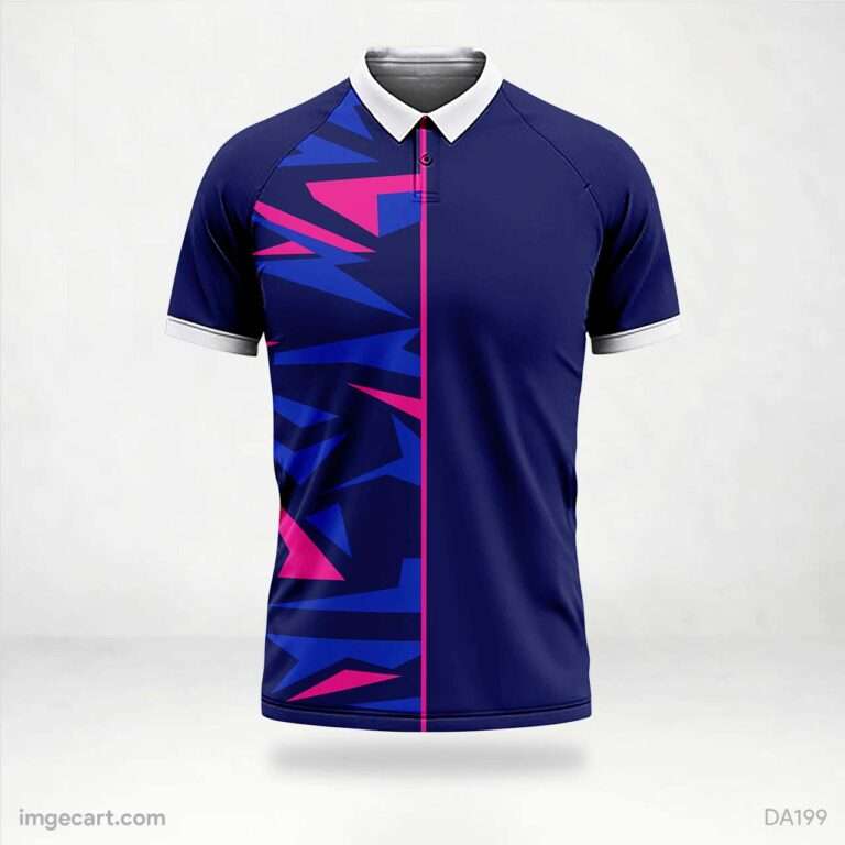 Sports Jersey Design Blue with Pattern - imgecart