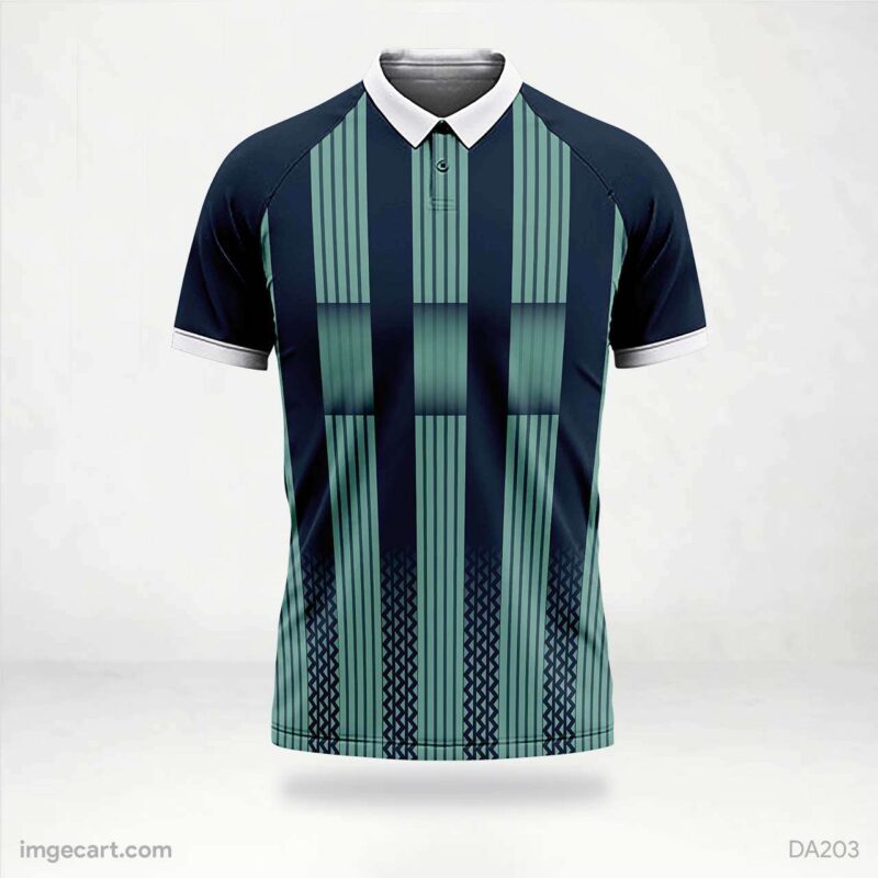 Football Jersey Design Blue with lines
