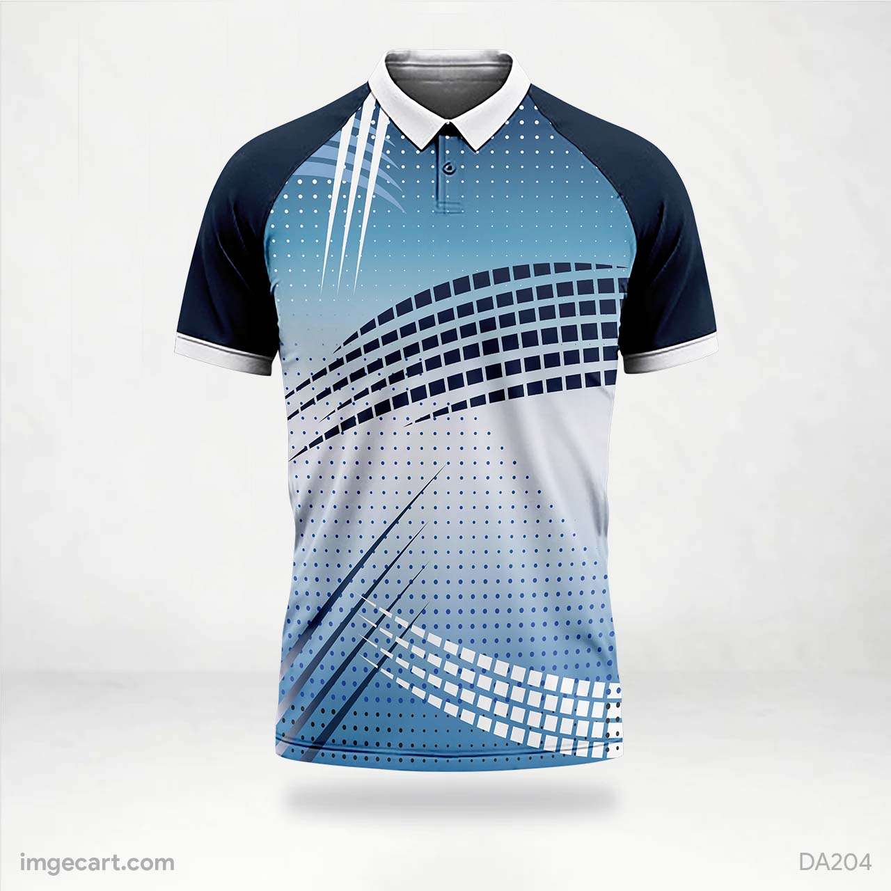 Cricket Jersey Design Blue with Line Effect - imgecart