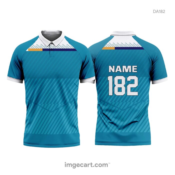 Cricket Jersey Design Blue Pattern