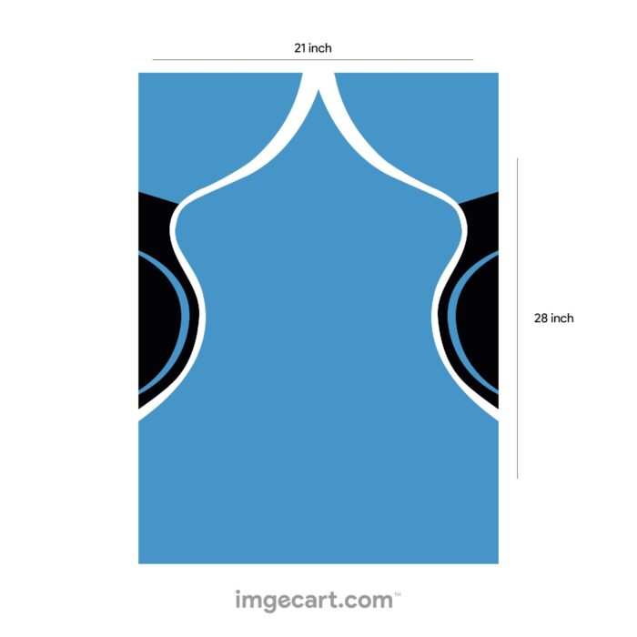 Cricket Jersey Design Blue with White Lines