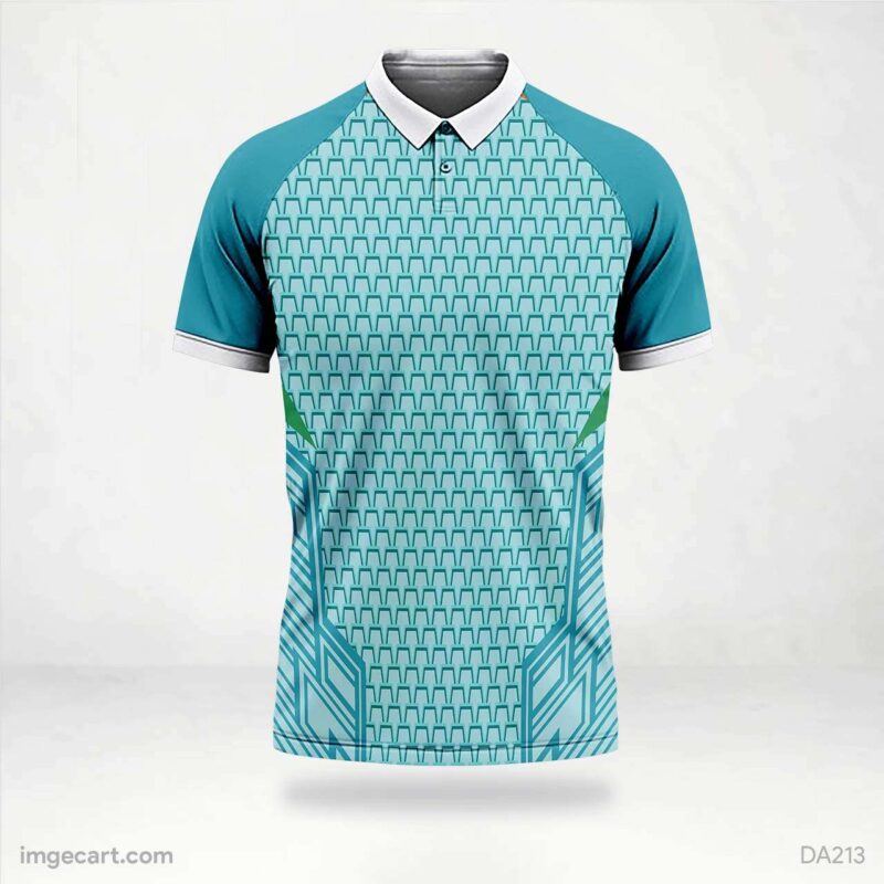 Cricket Jersey Design Blue pattern