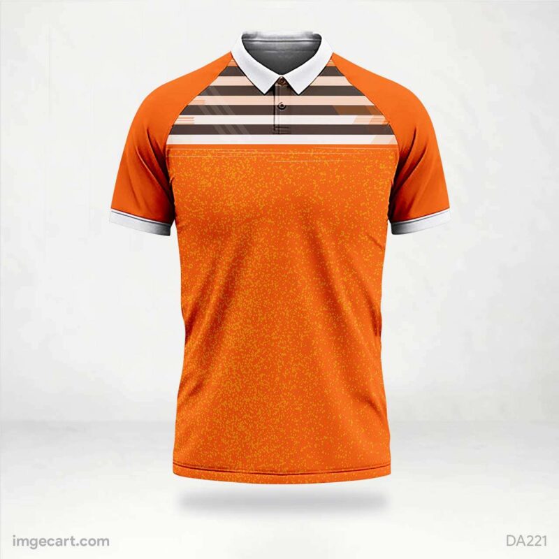 Cricket Jersey Design orange with black stripes