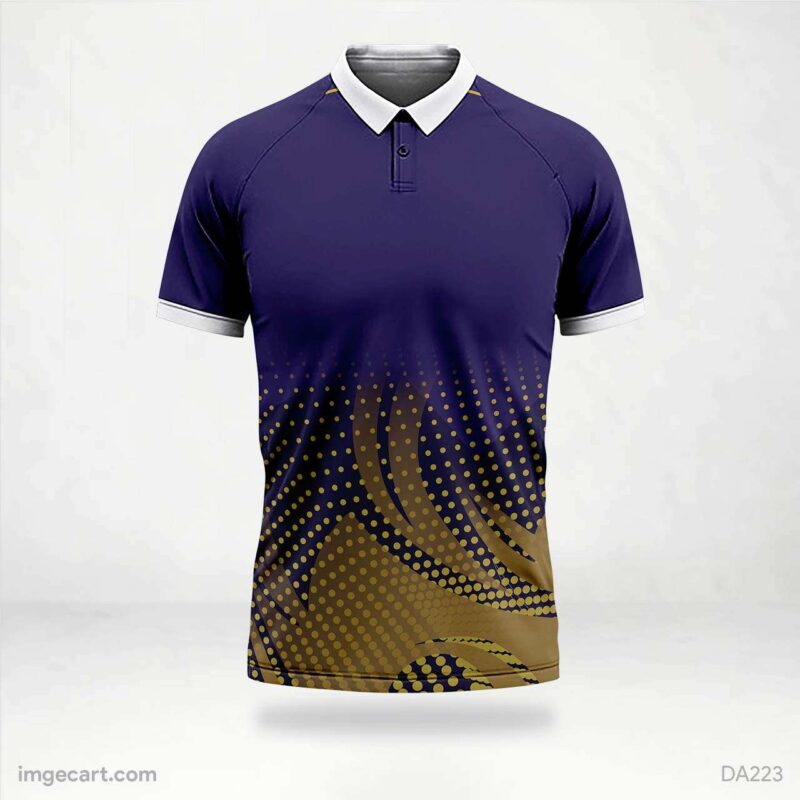 Cricket Jersey Design Purple with yellow effect