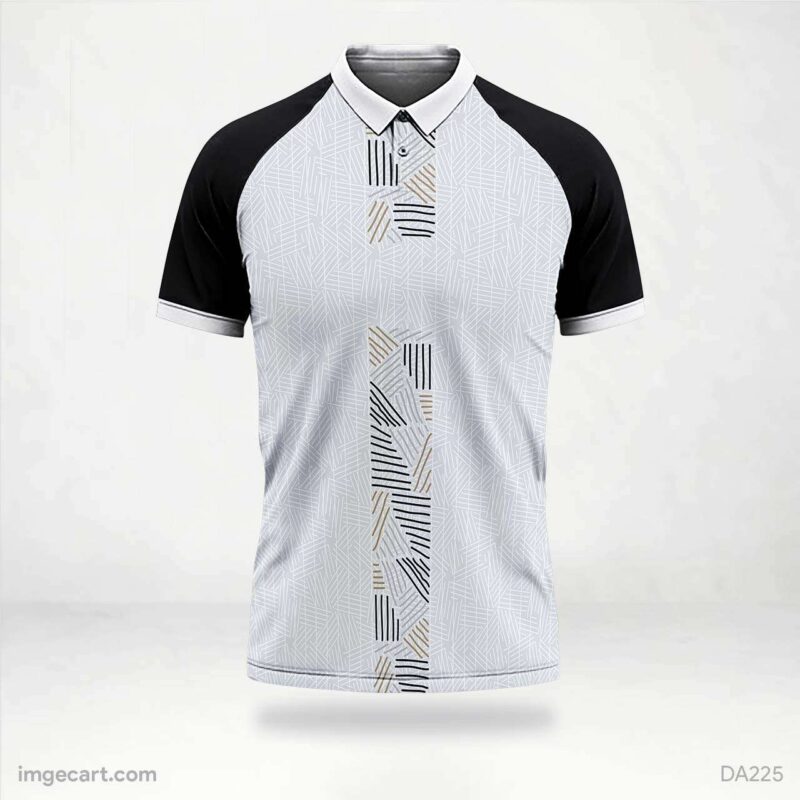 Volleyball Jersey Design Grey with Black