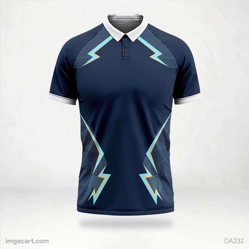 E-sports Jersey Design Blue with Patterns