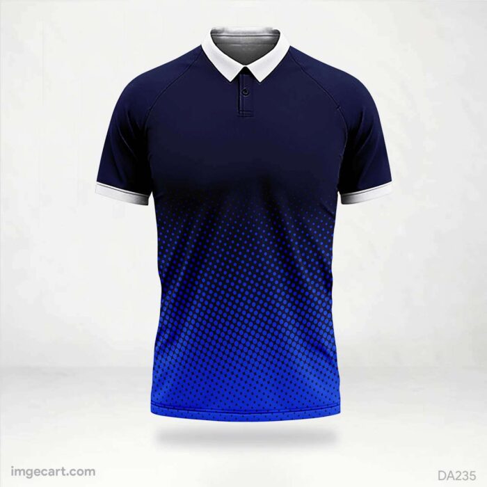 Volleyball Jersey Design Navy Black and Blue Gradient