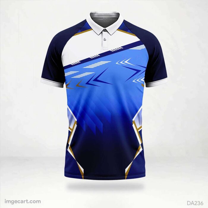 E-sports Jersey Design Blue and white with Patterns