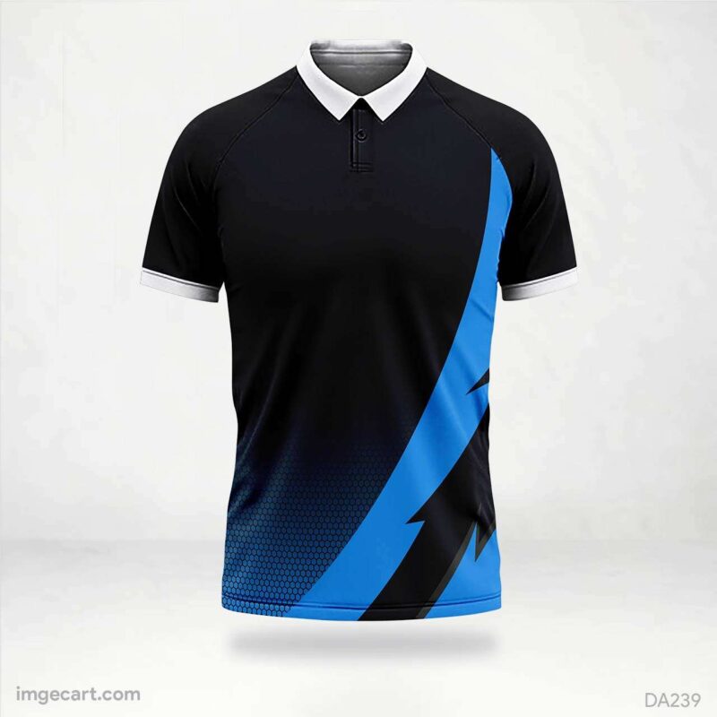 Volleyball Jersey Design black and blue pattern