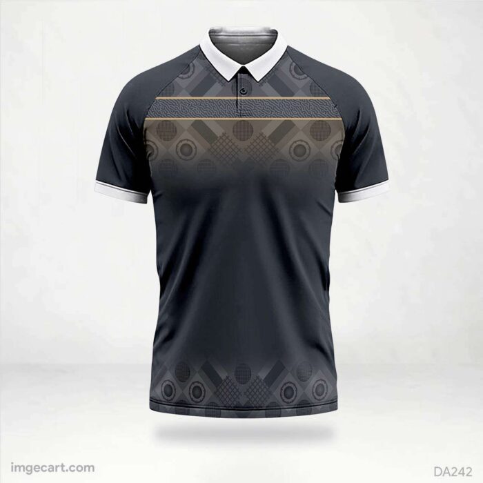 Cricket Jersey Design Grey and with pattern