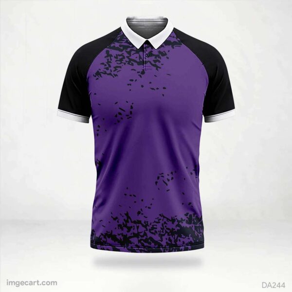 Football Jersey Design Purple with Black - imgecart