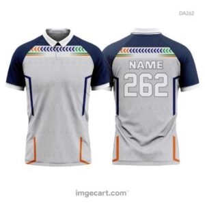 Cricket Jersey Design Black with Grey with patterns - imgecart