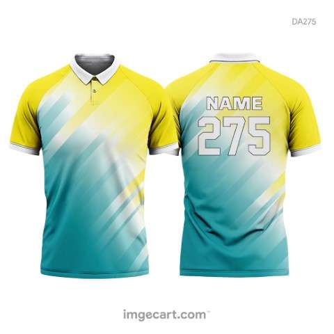 Volleyball Jersey Design Blue and Yellow Sublimation - imgecart