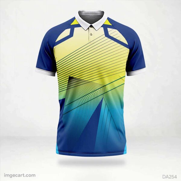 E-sports Jersey Design blue and Yellow Sublimation - imgecart