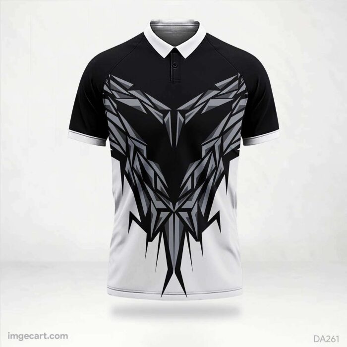 Cricket Jersey Design Black withwhite Sublimation