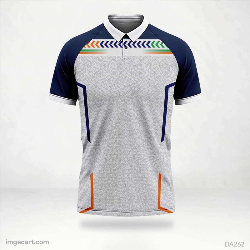 Cricket Jersey Design Black with Grey with patterns