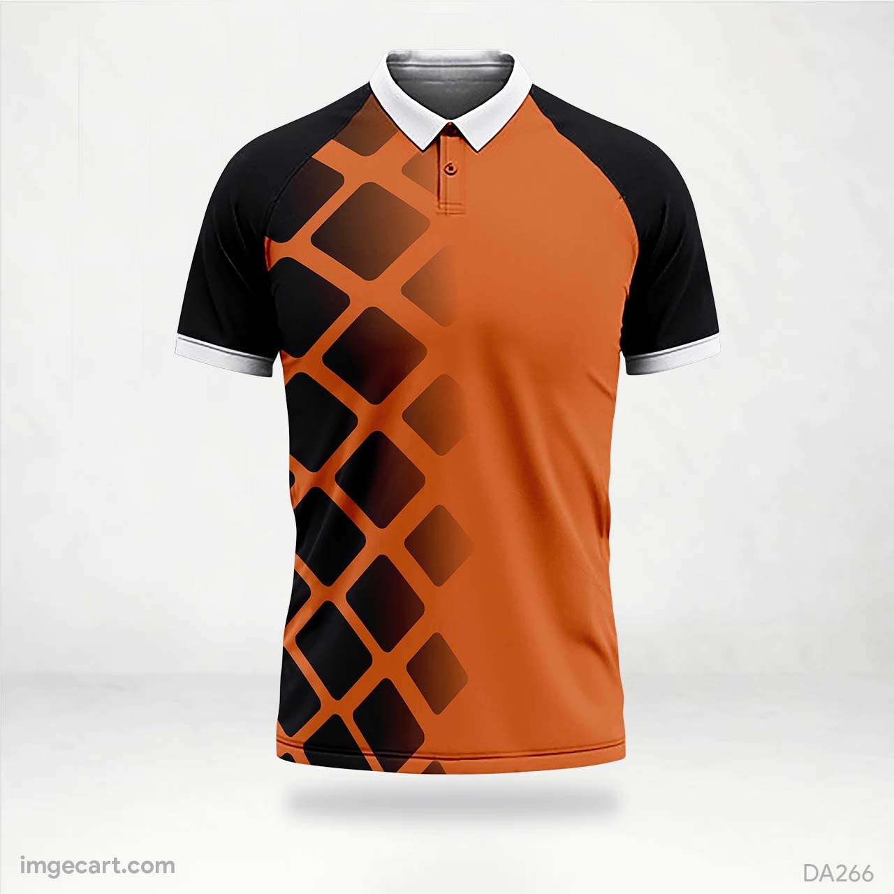 Football Jersey Design Black and Orange Sublimation - imgecart