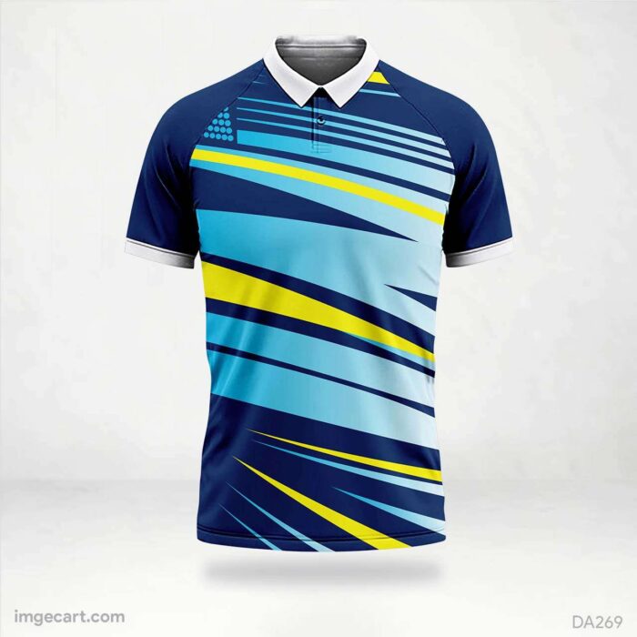 E-sports Jersey Design Blue with Yellow pattern Sublimation