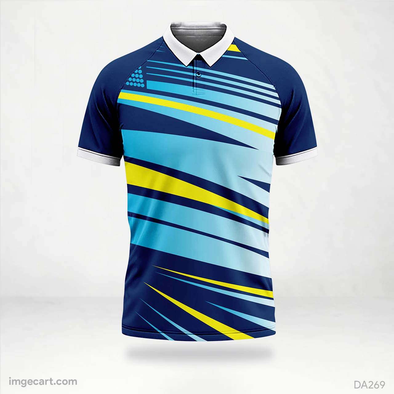 E-sports Jersey Design Blue with Yellow pattern Sublimation - imgecart