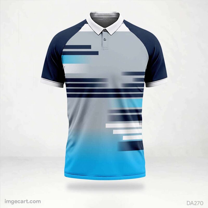 E-sports Jersey Design Blue with Grey and Black pattern